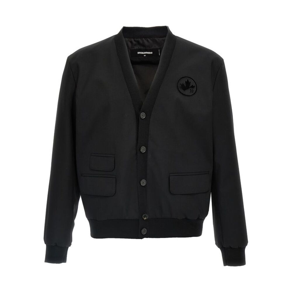 Dsquared² Black Wool Men's Cardigan